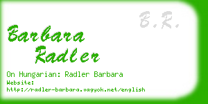 barbara radler business card